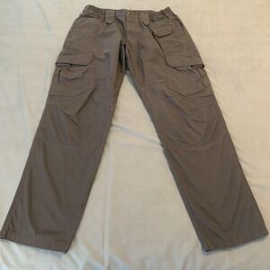 CQR Cargo Pants Mens 34x32 Gray Tactical Outdoor Ripstop Elastic Waist TLP125
